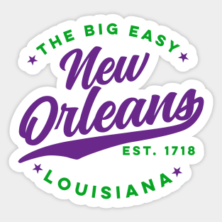 Vintage New Orleans Louisiana The Big Easy USA City Sticker